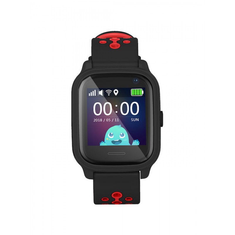INTIME Παιδικό Ρολόι Χειρός με GPS 1.33" Black / Red (IT-054)