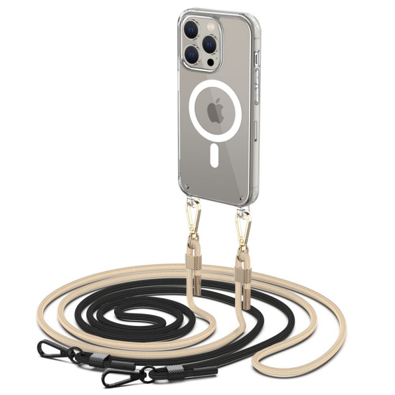 Θήκη Tech-Protect Flexair Chain Magsafe Apple iPhone 15 Pro Max (6.7") Black & Beige