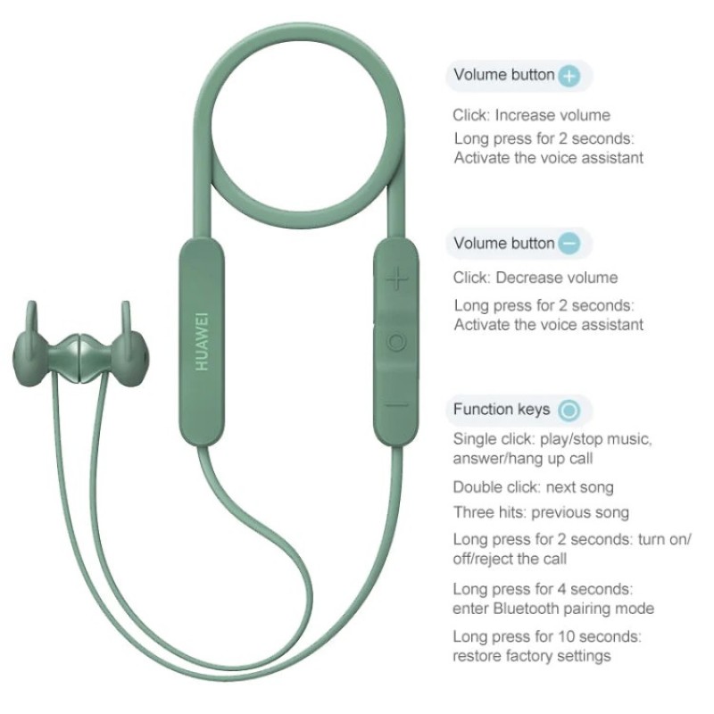 Ακουστικά Bluetooth Huawei Freelace Vibrant Edition Green (Original)