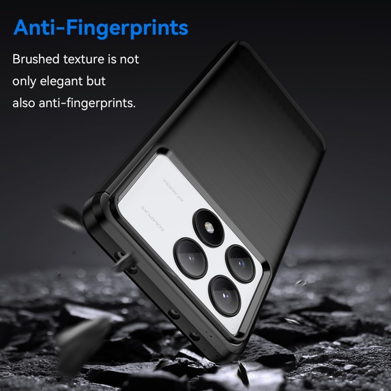Θήκη TPU Carbon Fiber Brushed Xiaomi Poco X6 Pro 5G Black Θήκη TPU Carbon Fiber Brushed Xiaomi Poco X6 Pro 5G Black