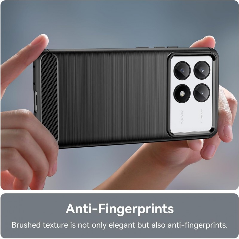Θήκη TPU Carbon Fiber Brushed Xiaomi Poco X6 Pro 5G Black Θήκη TPU Carbon Fiber Brushed Xiaomi Poco X6 Pro 5G Black