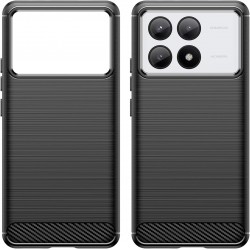 Θήκη TPU Carbon Fiber Brushed Xiaomi Poco X6 Pro 5G Black Θήκη TPU Carbon Fiber Brushed Xiaomi Poco X6 Pro 5G Black