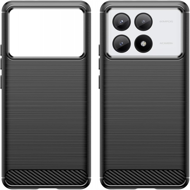 Θήκη TPU Carbon Fiber Brushed Xiaomi Poco X6 Pro 5G Black Θήκη TPU Carbon Fiber Brushed Xiaomi Poco X6 Pro 5G Black