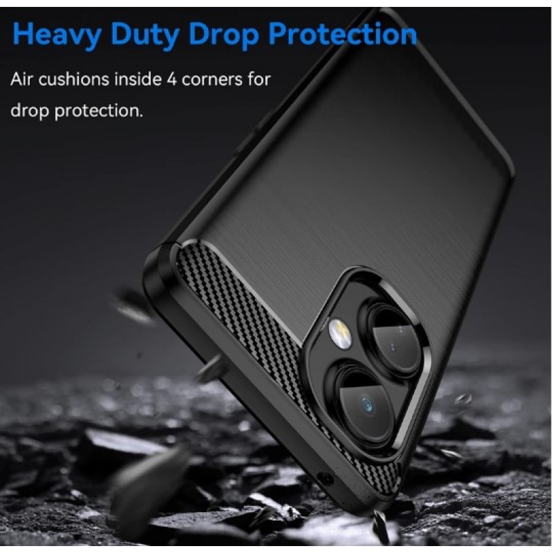 Θήκη TPU Carbon Fiber Brushed OnePlus Nord CE4 Lite 5G Black