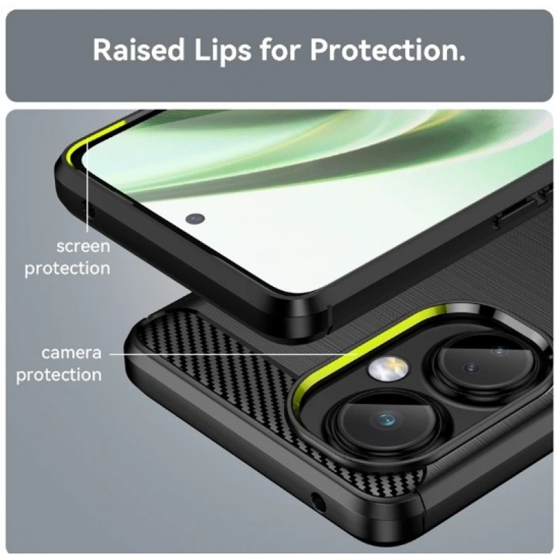 Θήκη TPU Carbon Fiber Brushed OnePlus Nord CE4 Lite 5G Black