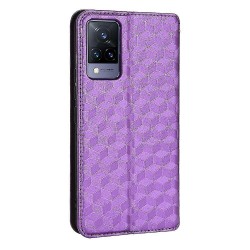 Θήκη Book Smart Magnet  Diamond Three Dimensional Case Xiaomi Poco M6 Pro 4G  / Redmi Note 13 Pro 4G Purple