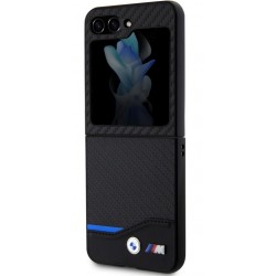 Θήκη BMW PU Carbon Blue Line Case Samsung Galaxy Z Flip5 5G SM-F731 Black