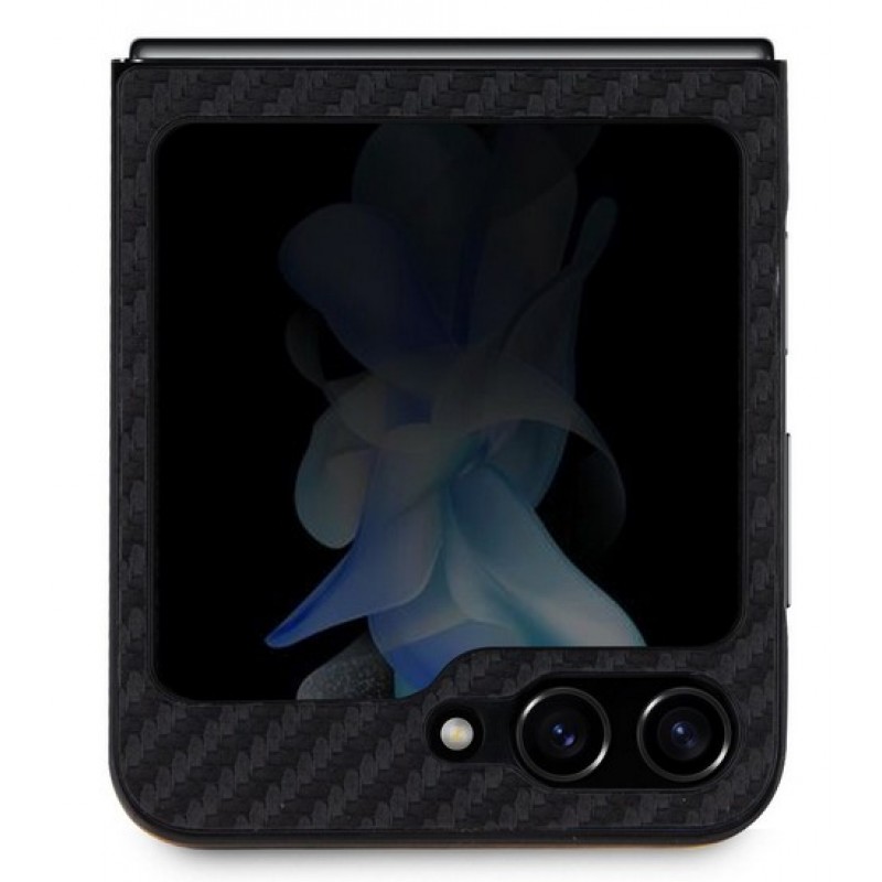 Θήκη BMW PU Carbon Blue Line Case Samsung Galaxy Z Flip5 5G SM-F731 Black