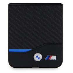 Θήκη BMW PU Carbon Blue Line Case Samsung Galaxy Z Flip5 5G SM-F731 Black