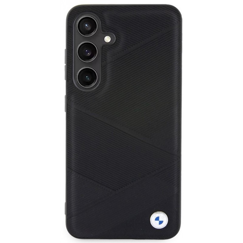 Θήκη BMW Signature Leather Metal Logo Case Samsung Galaxy S24 S921 Black