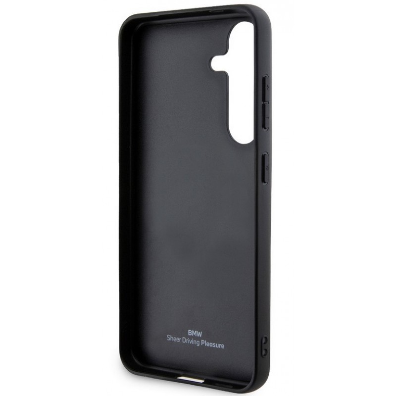 Θήκη BMW Signature Leather Metal Logo Case Samsung Galaxy S24 S921 Black
