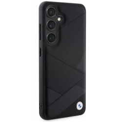 Θήκη BMW Signature Leather Metal Logo Case Samsung Galaxy S24 S921 Black