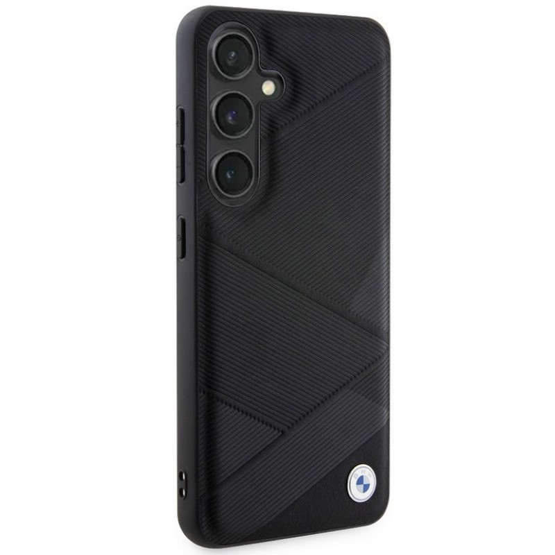 Θήκη BMW Signature Leather Metal Logo Case Samsung Galaxy S24 S921 Black