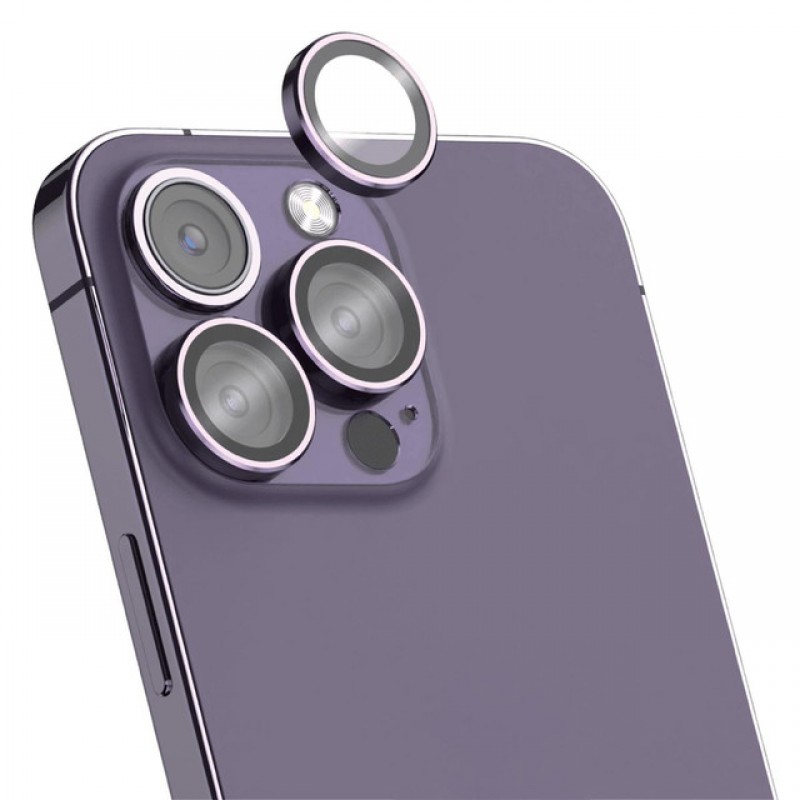 Γυαλί Προστασίας Eagle Eye Camera Lens with Metal Ring Iphone 14 Pro (6.1\'\')/14 Pro Max (6.7") Tempered Glass 9H AntiCrash / AntiShock Purple Γυαλί Προστασίας Eagle Eye Camera Lens with Metal Ring Iphone 14 Pro (6.1\'\')/14 Pro Max (6.7") Tempered Glass 9H AntiCrash / AntiShock Purple