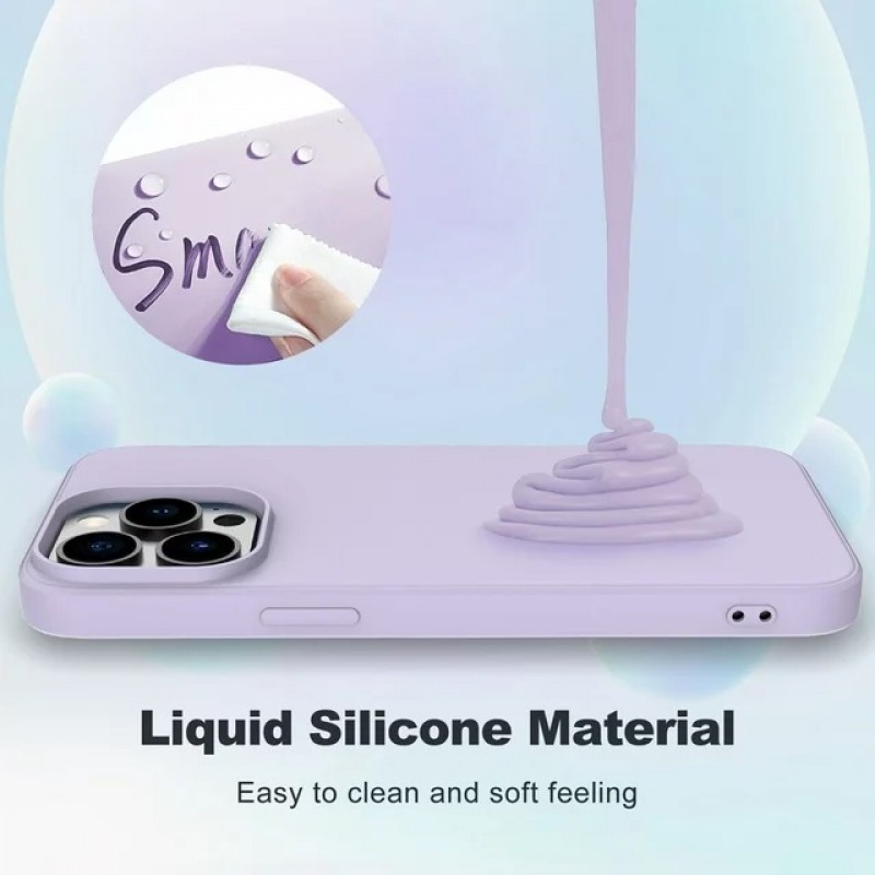 Θήκη Real Smooth Silicone  Apple iPhone 14 Pro  (6.1") Lavender