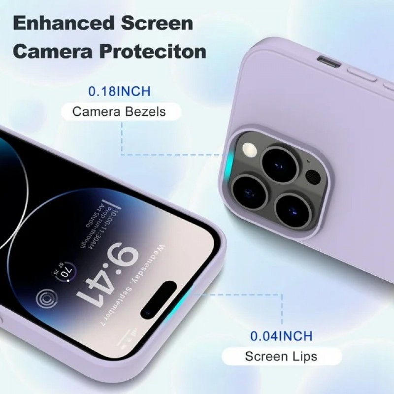 Θήκη Real Smooth Silicone  Apple iPhone 14 Pro  (6.1") Lavender
