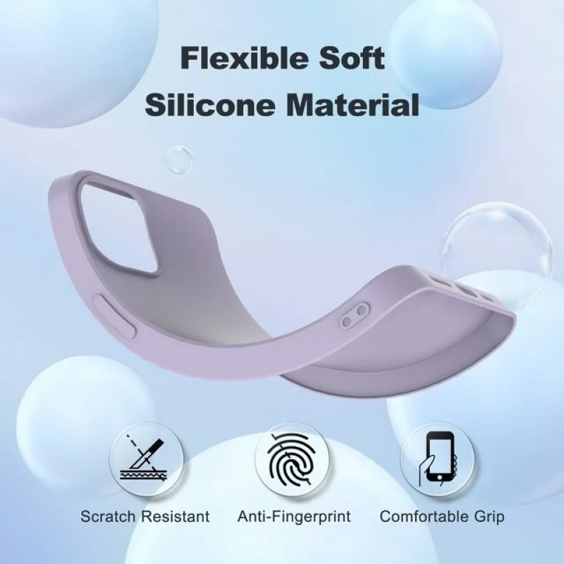 Θήκη Real Smooth Silicone  Apple iPhone 14 Pro  (6.1") Lavender