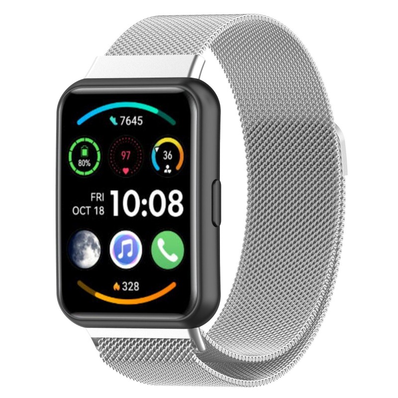 Ανταλλακτικό λουράκι QuickFit Huawei Watch Fit 2 Milanese Band Silver