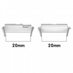 Μεταλλικοί Αντάπτορες Μετατροπής Connector Xiaomi Redmi Watch 3 to 20mm Silver