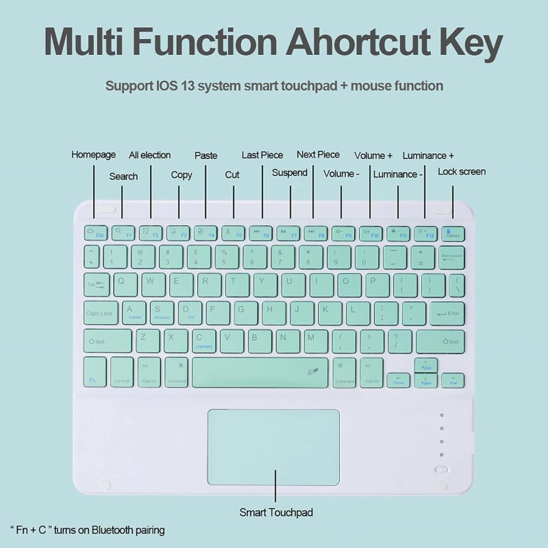 Θήκη Πληκτρολογίου & Keyboard QWERTY with TouchPad Samsung Galaxy Tab S9 FE / S10 FE 11" SM-X520/X526 Black Θήκη Πληκτρολογίου & Keyboard QWERTY with TouchPad Samsung Galaxy Tab S9 FE / S10 FE 11" SM-X520/X526 Black