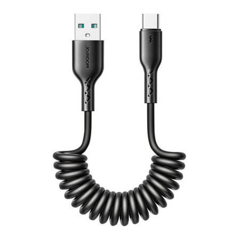 Καλώδιο Data Joyroom Fast Charging Cable Coiled USB to Type-C 3A 1.5m Black