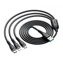 Καλώδιο Joyroom USB 3in1 USB-C/Lightning/Micro USB 1.2m Black