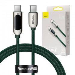 Καλώδιο Baseus Display Braided Type-C to Type-C 100W 1m Green (CATSK-B06)