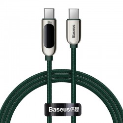 Καλώδιο Baseus Display Braided Type-C to Type-C 100W 1m Green (CATSK-B06)