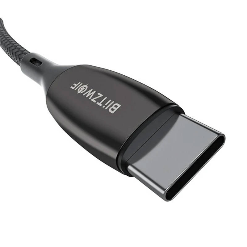 Καλώδιο BlitzWolf Display Braided Type-C to Type-C 100W 1.8m Green (BW-TC23)