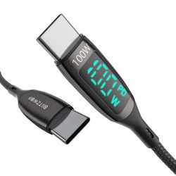 Καλώδιο BlitzWolf Display Braided Type-C to Type-C 100W 1.8m Green (BW-TC23)