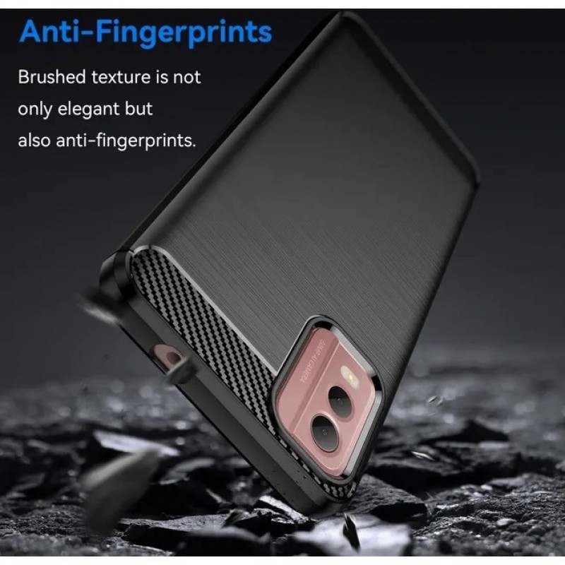 Θήκη TPU Carbon Fiber Brushed Nokia C32 Black Θήκη TPU Carbon Fiber Brushed Nokia C32 Black