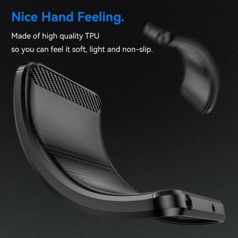 Θήκη TPU Carbon Fiber Brushed Nokia C32 Black Θήκη TPU Carbon Fiber Brushed Nokia C32 Black