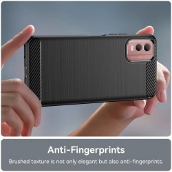 Θήκη TPU Carbon Fiber Brushed Nokia C32 Black Θήκη TPU Carbon Fiber Brushed Nokia C32 Black