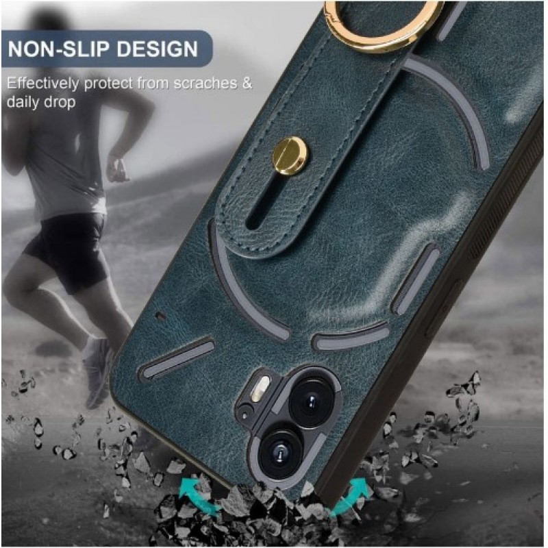 Θήκη PC+PU Leather Wristband Xiaomi Redmi Note 13 5G Blue Θήκη PC+PU Leather Wristband Xiaomi Redmi Note 13 5G Blue