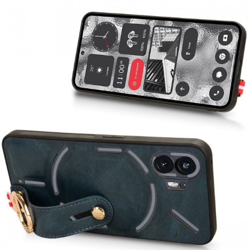 Θήκη PC+PU Leather Wristband Xiaomi Redmi Note 13 5G Blue Θήκη PC+PU Leather Wristband Xiaomi Redmi Note 13 5G Blue