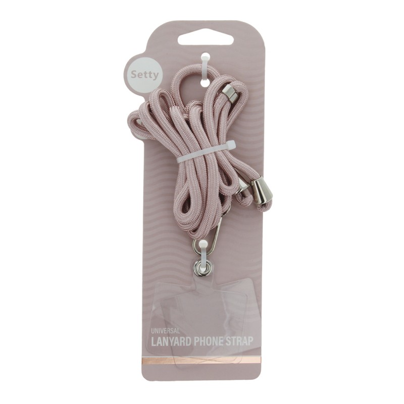Λουράκι Λαιμού στήριξης Θήκης Smartphone Universal Neck Strap Rose Gold