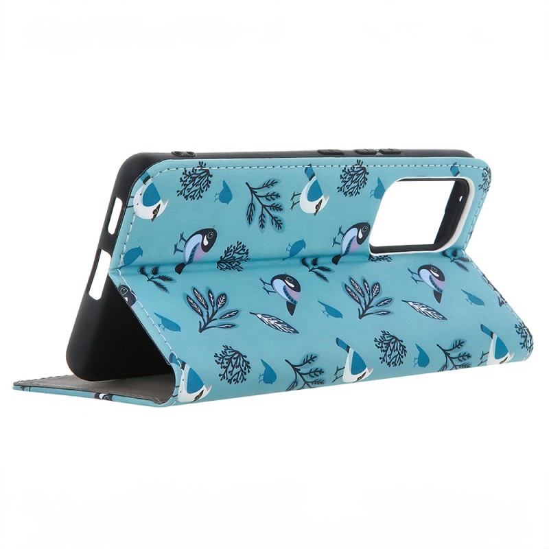 Θήκη Book Smart Trendy Winter Birds Motorola Moto E13 Blue