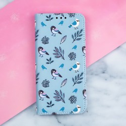Θήκη Book Smart Trendy Winter Birds Motorola Moto E13 Blue