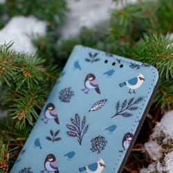Θήκη Book Smart Trendy Winter Birds Motorola Moto E13 Blue