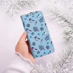 Θήκη Book Smart Trendy Winter Birds Motorola Moto E13 Blue