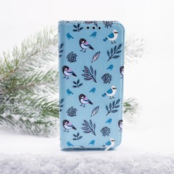 Θήκη Book Smart Trendy Winter Birds Motorola Moto E13 Blue