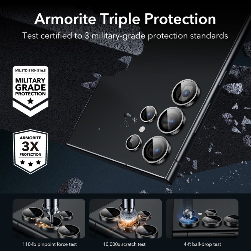 Προστατευτικό Κάμερας ESR Samsung Galaxy S24 Ultra 5G S928 Camera Glass Black