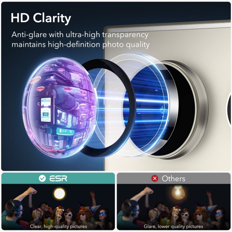 Προστατευτικό Κάμερας ESR Samsung Galaxy S24 Ultra 5G S928 Camera Glass Clear