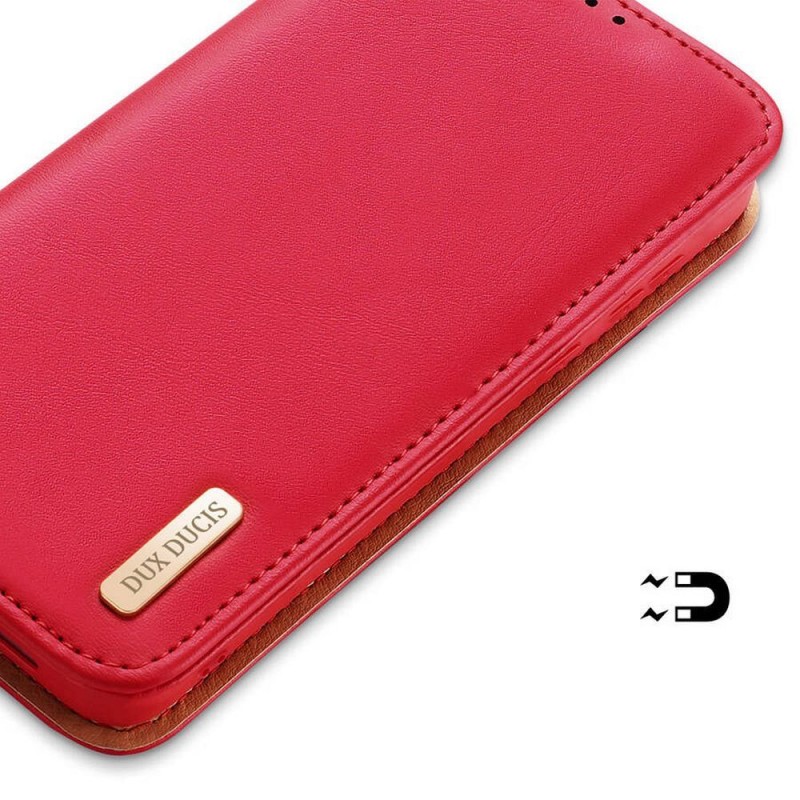 Θήκη DuxDucis Leather Samsung Galaxy S24 Ultra 5G S928 Red Θήκη DuxDucis Leather Samsung Galaxy S24 Ultra 5G S928 Red