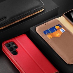Θήκη DuxDucis Leather Samsung Galaxy S24 Ultra 5G S928 Red Θήκη DuxDucis Leather Samsung Galaxy S24 Ultra 5G S928 Red