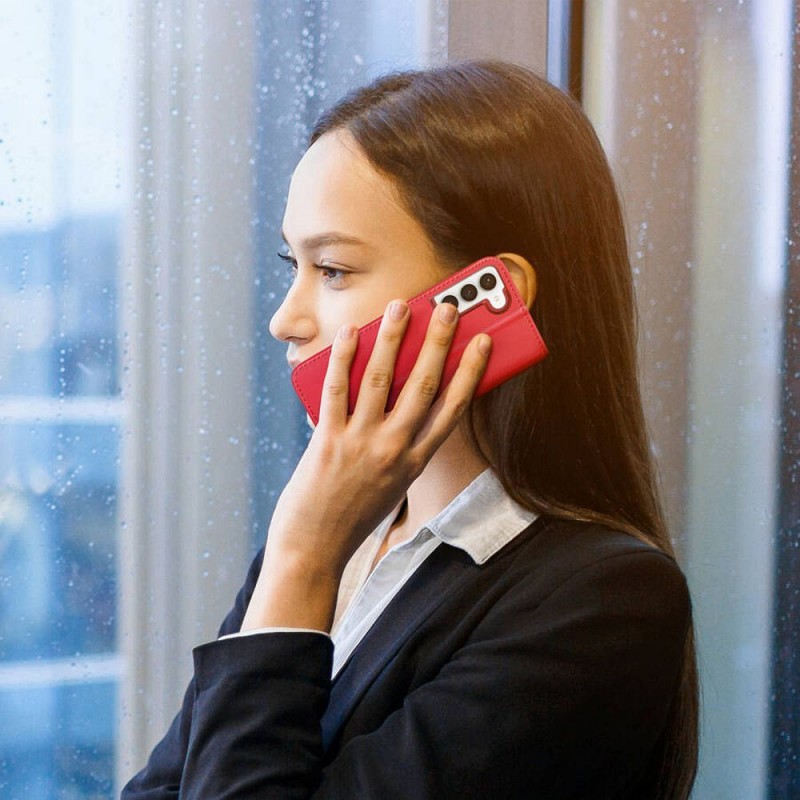 Θήκη DuxDucis Leather Samsung Galaxy S24 Ultra 5G S928 Red Θήκη DuxDucis Leather Samsung Galaxy S24 Ultra 5G S928 Red