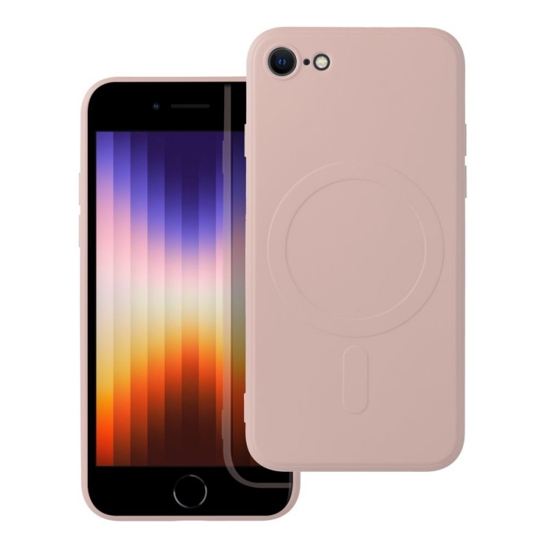 Θήκη Silicone MagSafe Apple iPhone 7/8/SE (2020-2022) Pastel Pink