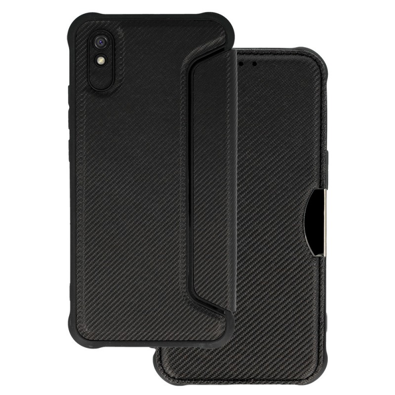 Θήκη Book Razor Carbon Case Xiaomi Redmi 9A Black