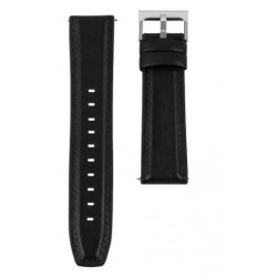 Ανταλλακτικό λουράκι Genuine Leather & Silicone Black για  Samsung Galaxy Watch3(45mm)/Watch(46mm)/Xiaomi Haylou LS05/Amazfit GTR(47mm)/2e(46mm)/Stratos 2/3/Mi Watch(46mm)/Huawei GT/Active/GT 2/Pro/Honor GS Pro/Magic/2(46mm) (22mm)