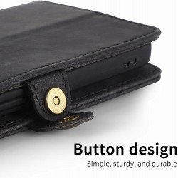 Θήκη Book Leather Geometric Pattern iPhone 15 Plus (6.7") Black